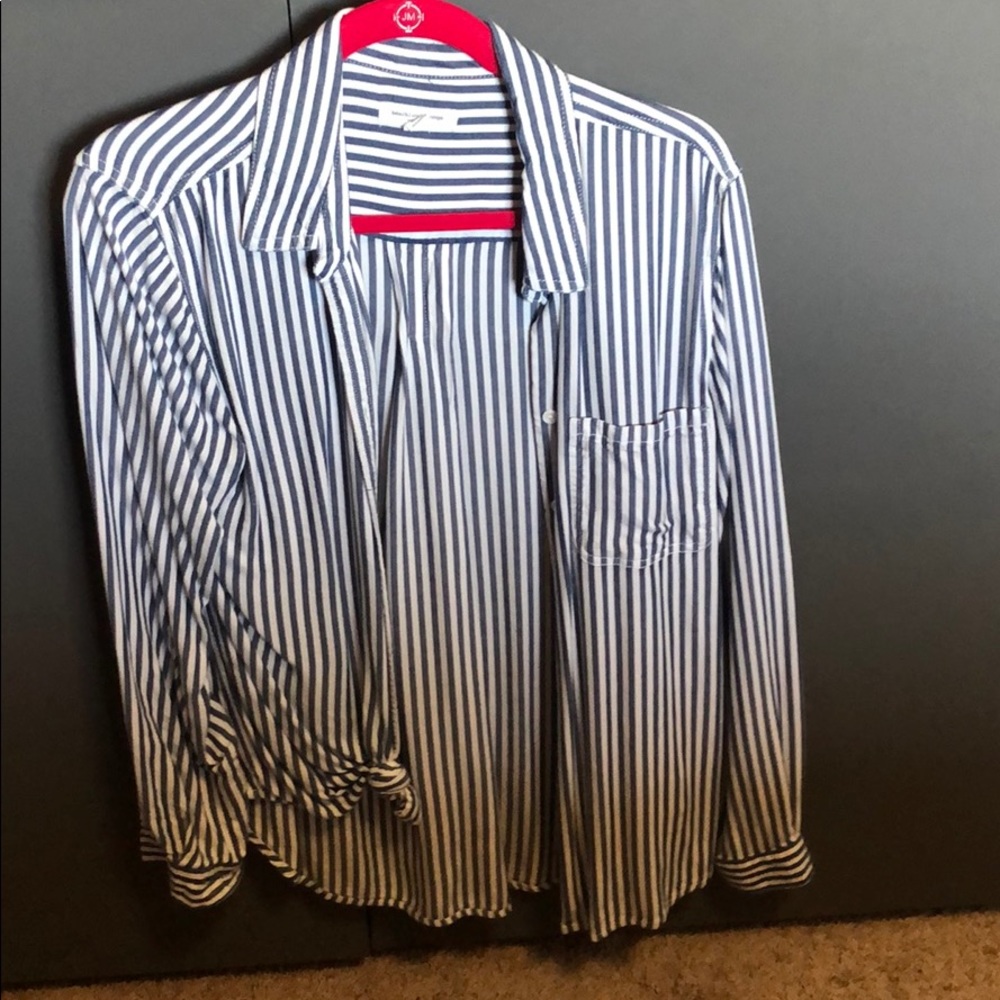Striped button down